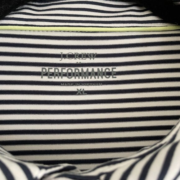 Men's J Crew Performance Polo | Navy and White Striped | Size XL | NWOT - Picture 3 of 5